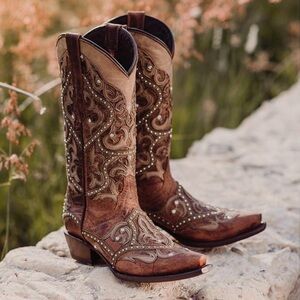 Soto Boots Womens Lola Fashion Genuine Leather Cowgirl Boots Size 11